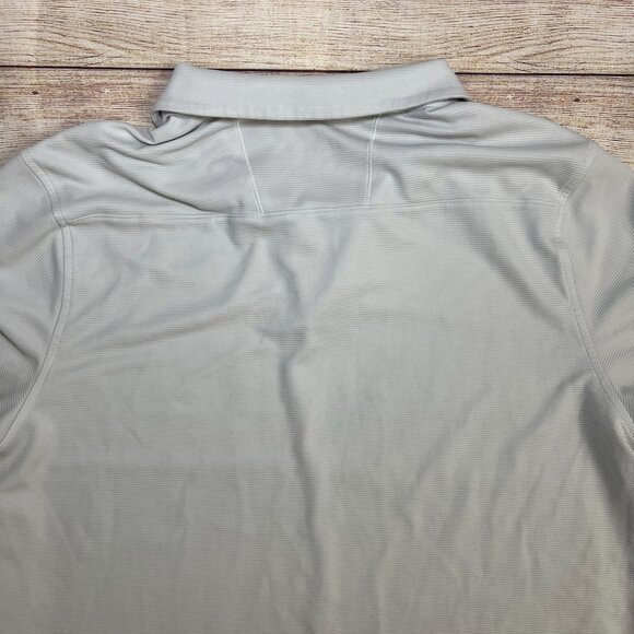Nike AeroReact Golf Polo Shirt Mens Large grey Dri-FIT Performance Preowned - Picture 9 of 11